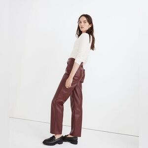 Madewell The Perfect Vintage Straight Jean: Faux Leather Edition Item NG511